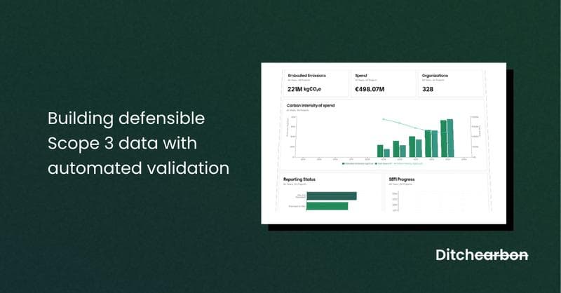 Defensible scope 3 data with automated validation