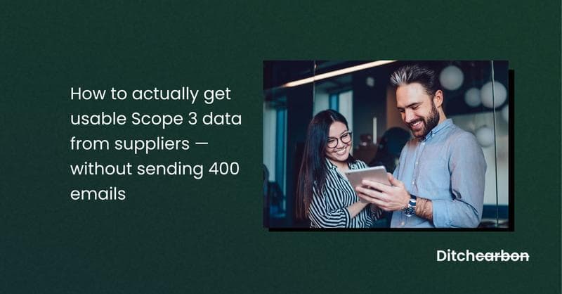 How to get usable scope 3 data from suppliers effectively